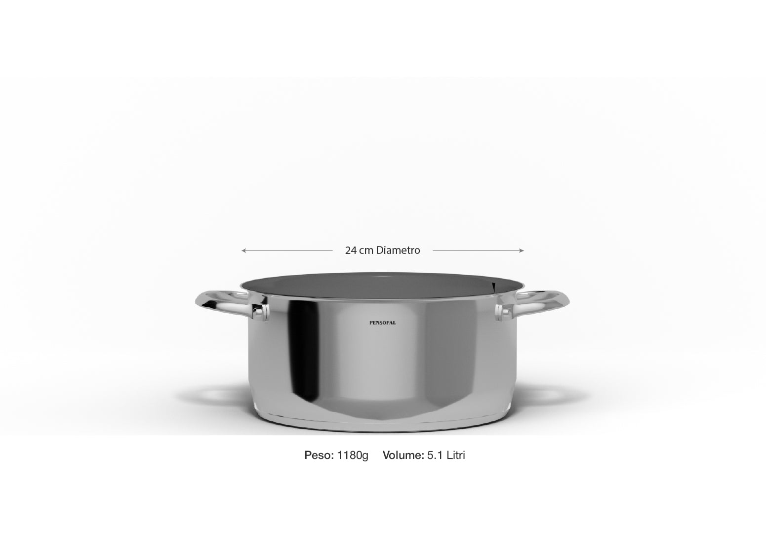 Casseruola a due maniglie con coperchio in vetro - New Era