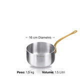 Saucepan one brass handle