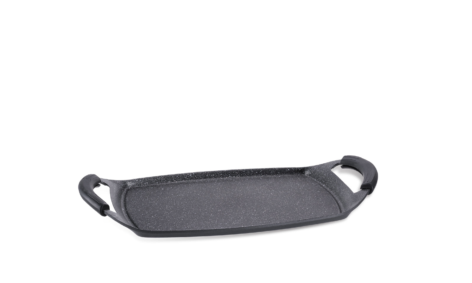 Piastra grill rettangolare antracite, dim. 45,5X24cm