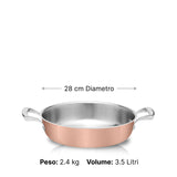 Skillet two handles with lid