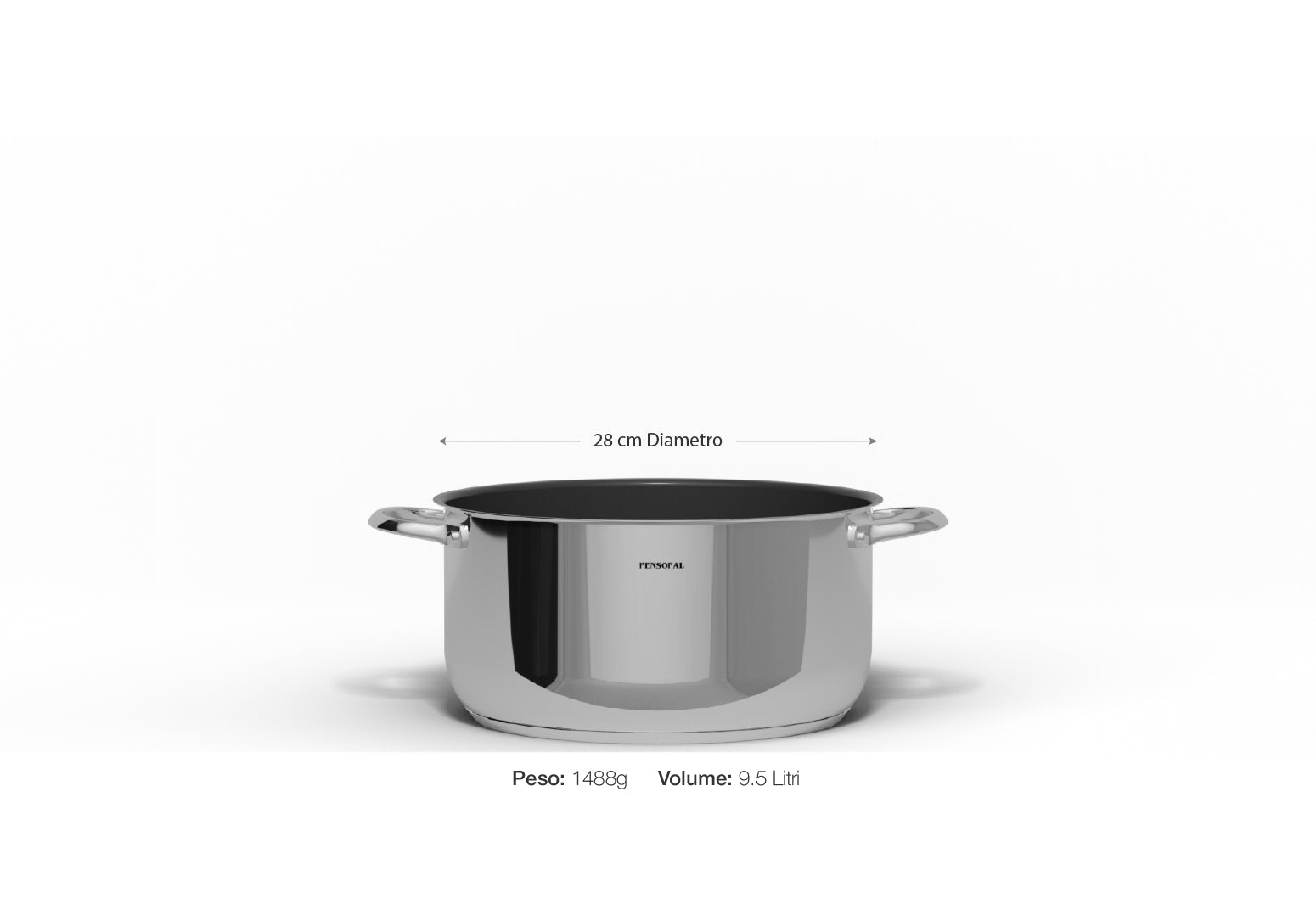 Casseruola cilindrica Jumbo due maniglie + coperchio Dosaroma - New Era