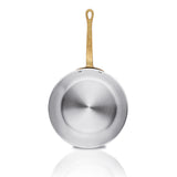 High Frypan with casted brass handle