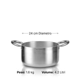Casseruola alta con due maniglie