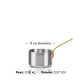 Casseruola mini con manico in fusione di ottone