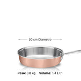 Padella alta in rame