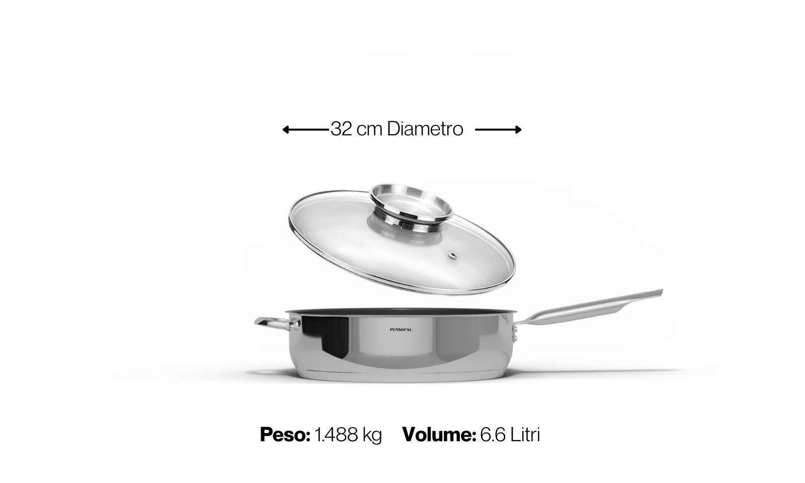 Cylindrical jumbo pan handle and handle + lid Dosaroma - New Era