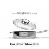 Cylindrical jumbo pan handle and handle + lid Dosaroma - New Era