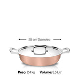 Skillet two handles with lid