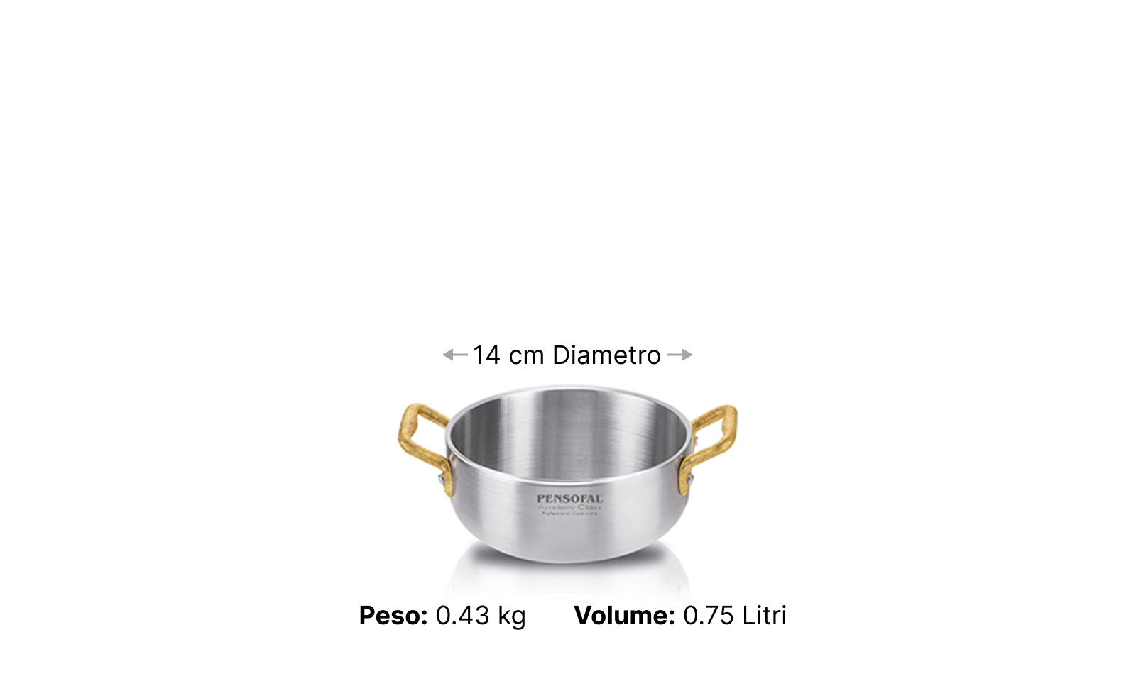 Tegamino con maniglie in fusione di ottone