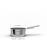 Single-handle casserole milk boiler with glass lid - New Era