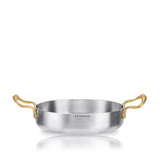 Straight Skillet two casted brass handles