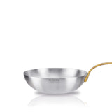 Wok saltapasta con manico in fusione di ottone